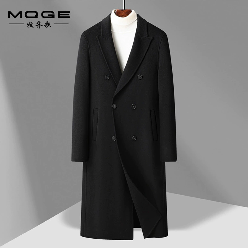 2024 осень и зима новые мужские двухсторонние шерстяные пальто ручной работы плюс длинное шерстяное пальто