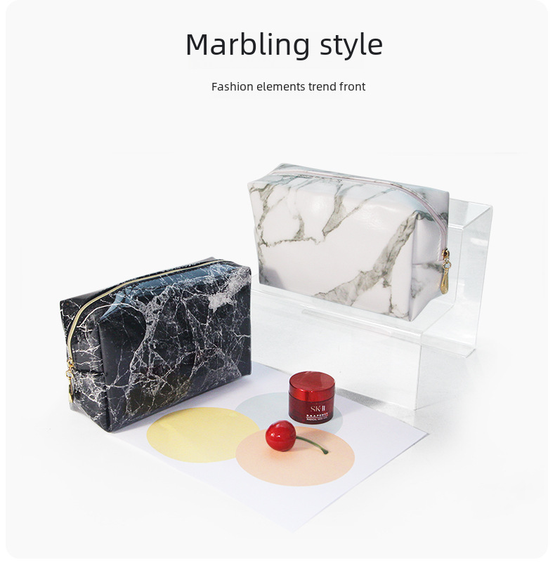 Cross-border Dopamine PU Leather Makeup Storage Octagonal Small Square Bag Simple Solid Color Gift Cosmetic Bag