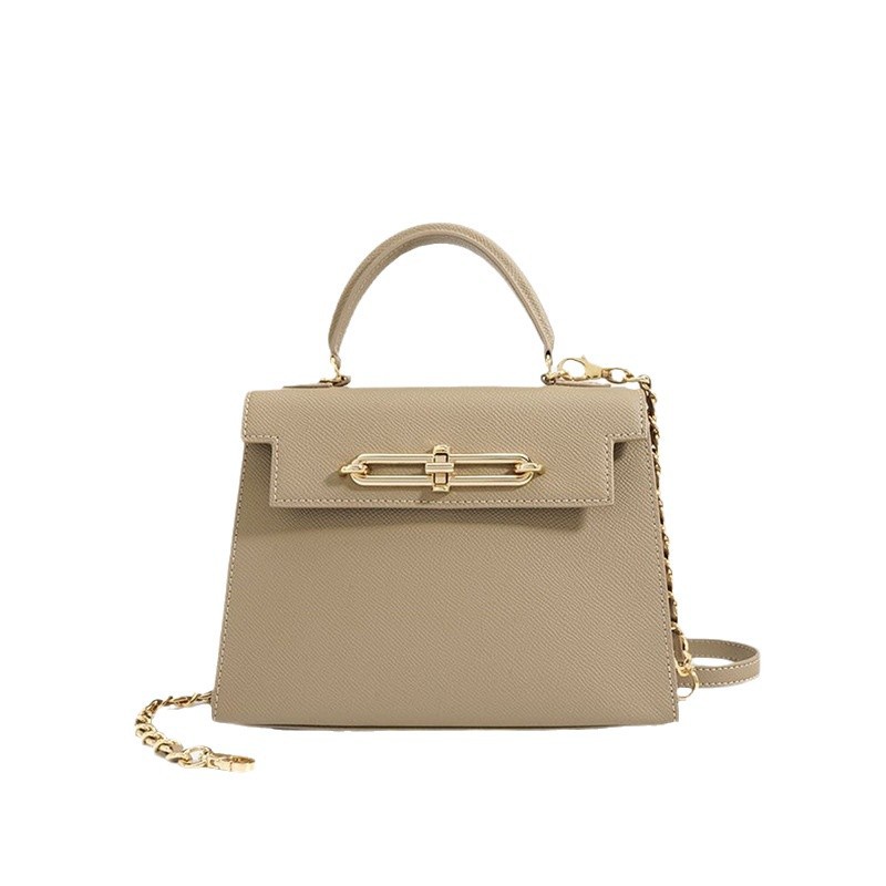 켈리 가방 여성의 2024 새로운 가죽 크로스 바디 여성 가방 하이 엔드 라이트 럭셔리 휴대용 어깨 작은 가방 대용량