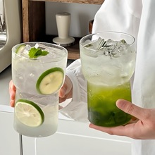 网红宽口大容量耐热玻璃饮品杯果汁水果茶气泡水杯特调咖啡水杯子