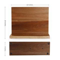 Acacia wood magnetic knife holder double-sided magnetic kitchen knife holder wooden knife storage rack without punching knife storage rack