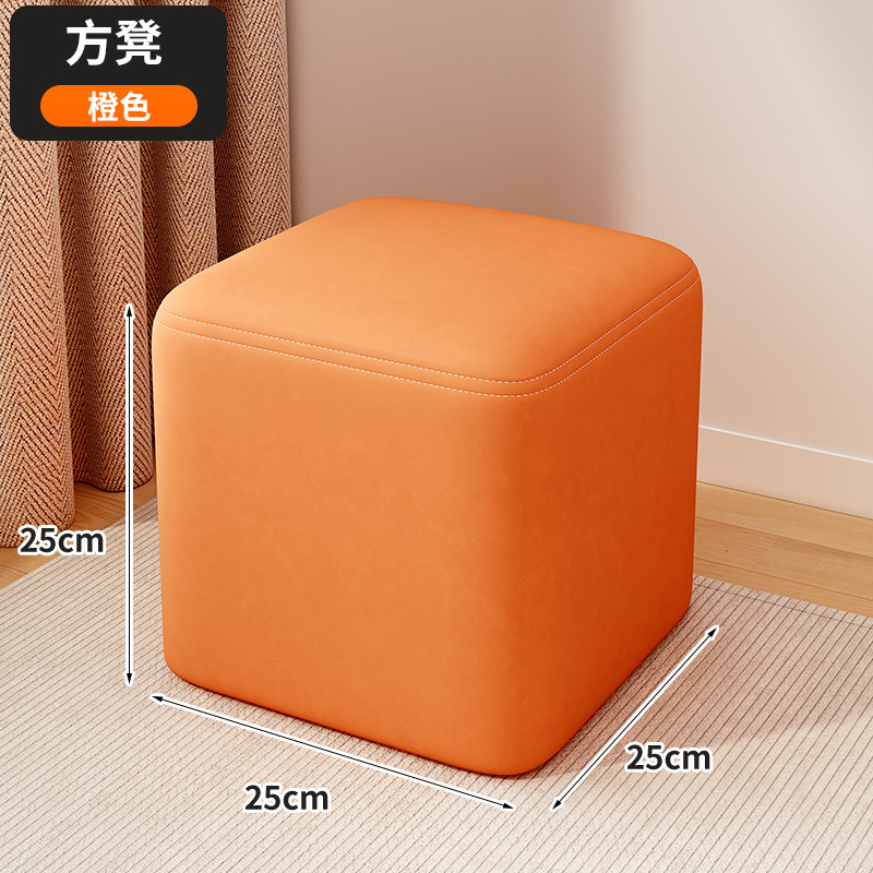 Taburete pequeño, taburete bajo para el hogar, taburete de salón, taburete de sofá, taburete simple, muelle de asiento, paquete suave, taburete de cambio de zapatos pequeño