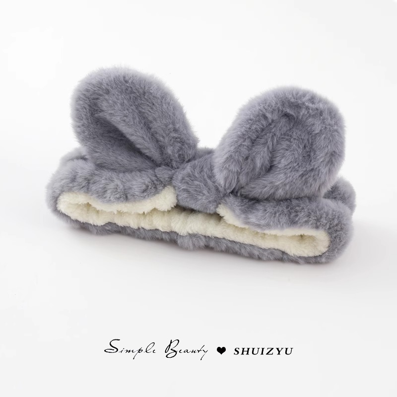 Linda banda de pelo de lavado de cara de felpa Otoño e Invierno nueva diadema antideslizante Lavado especial banda de pelo femenino de ala ancha tocado