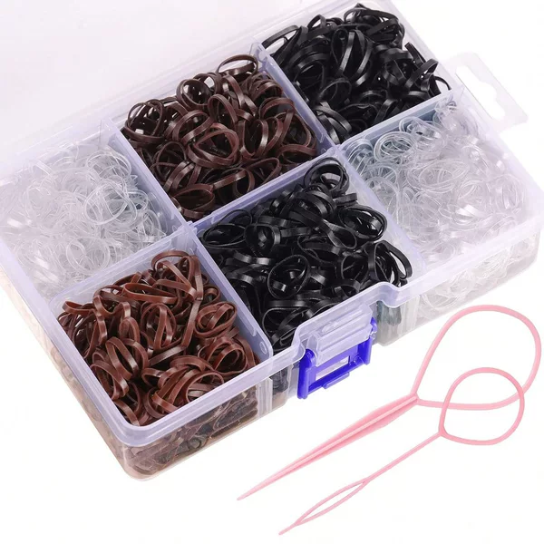 Cross-Border Children's Hair Accessories Boxed Disposable Elastic Hair Bands Colorful Rubber Bands 2026 New Model Wholesale