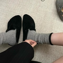 秋の冬の羊毛にぶつかって保温靴下を厚くします。