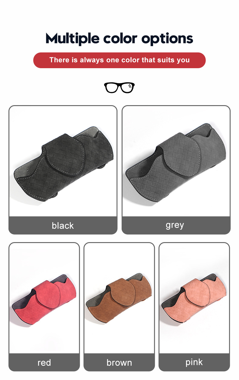 Car glasses case, sun visor glasses case, in-car automotive interior accessories, glasses holder, sunglasses, glasses bag