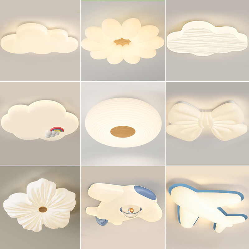 Children's Room Bedroom Lamp for Girls 2026 New Model Simple Modern Room Lamp Eye Protection Full Spectrum Cloud Ceiling Lamp