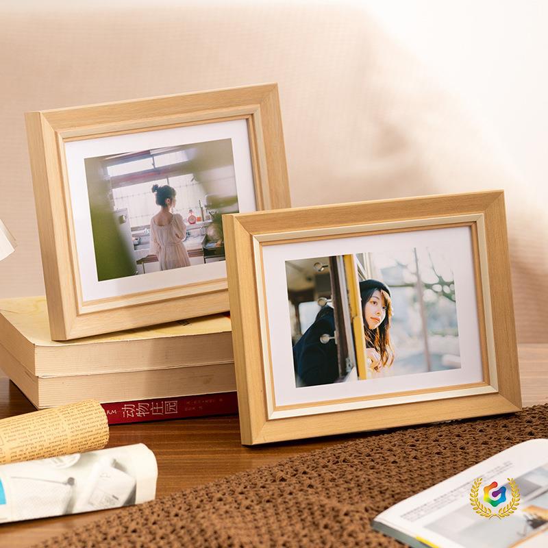 ☼ American-Style Simple and Fresh Photo Frame for Tabletop or Wall Hanging, 6-Inch 710 Photo Printing, Vintage Photo Frame, Home Decoration Picture Frame Wholesale