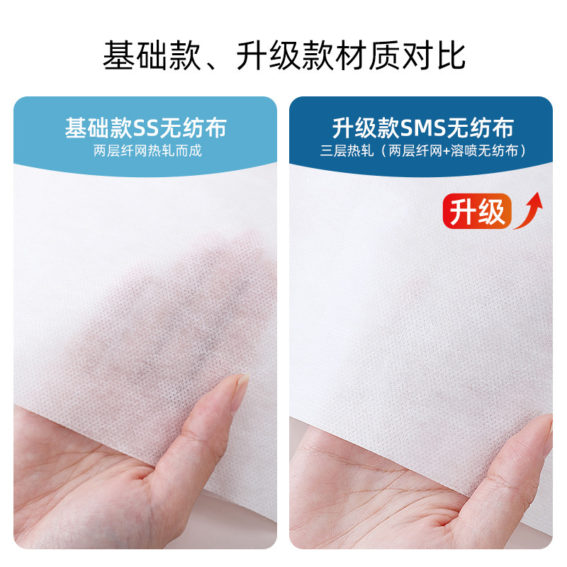 Shangguan Travel 使い捨てベッドシーツと掛け布団カバー ダブル 4点セット 寝具 寝袋 枕カバー ホテル 出張セット