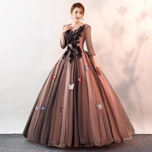 声乐礼服女彩纱2025秋冬新款艺考舞台合唱学生美声独唱演出蓬蓬裙