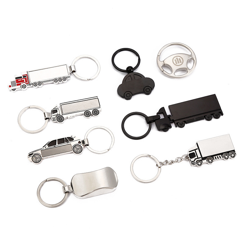 Car-Shaped Metal Keychain, Creative Steering Wheel Keychain, Multi-Functional Storage and Organization Key Artifact