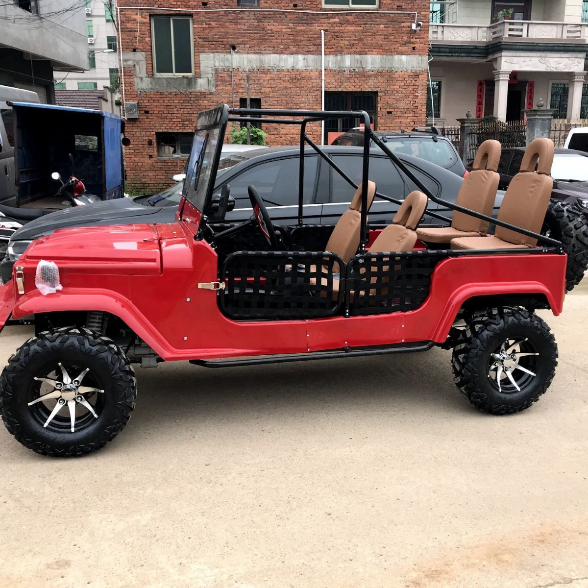 Large four-wheel four-seater ATV off-road assault mountain…