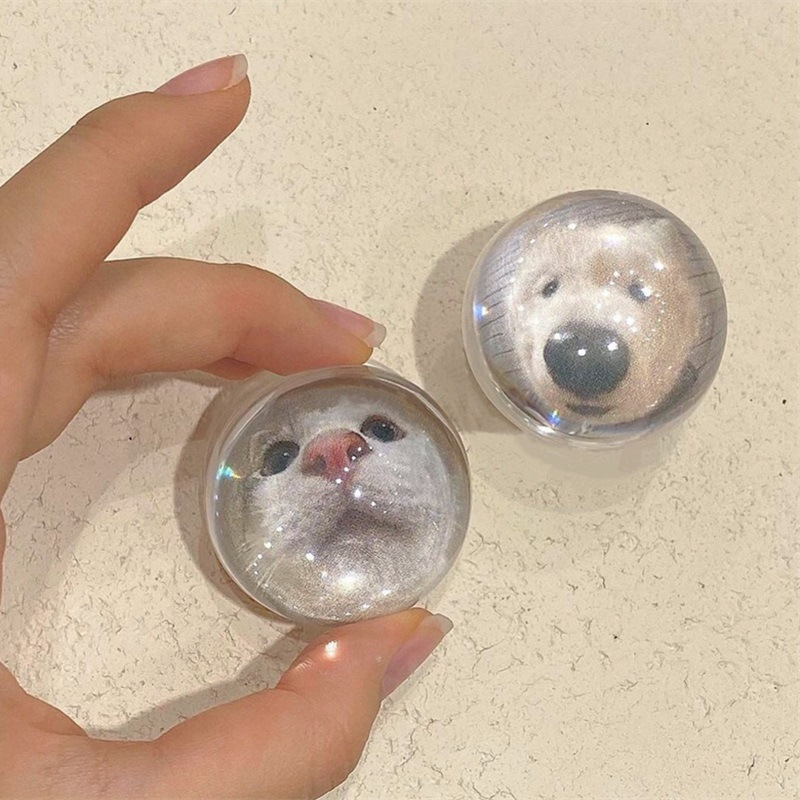 20g Weight Mobile Phone Universal Applicable Brands Airbag Bracket Classification Crystal Ball Material Animal Pattern Cute Style Animal Crystal Ball Cute Mobile Phone Universal Airbag Bracket 无