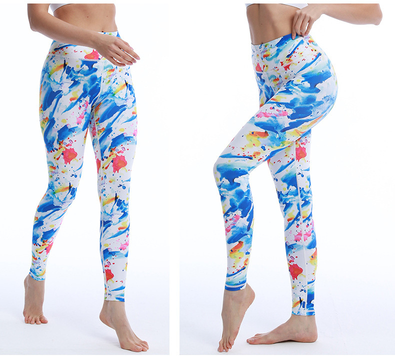 Spot printing striped yoga pants nihaostyles clothing wholesale NSXPF70739