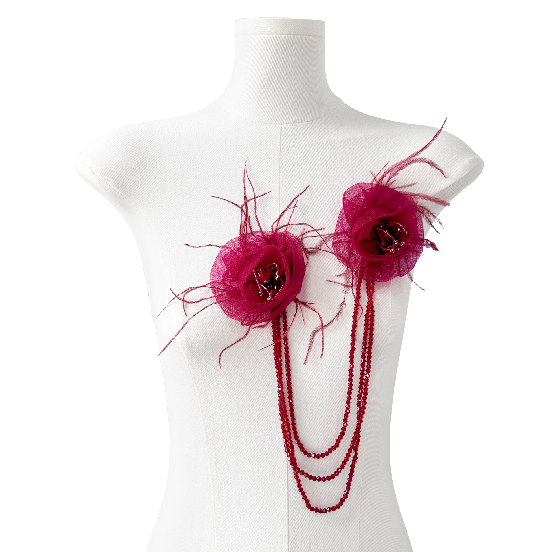 Nueva venta caliente coreana malla tridimensional plumas flores joyas tocado ropa joyas para el cabello bolsos accesorios decoración de personalidad image 8