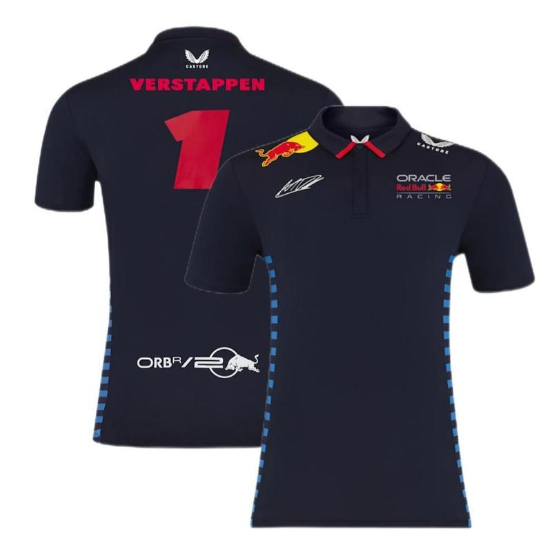 クロスボーダーF1レース新型ボタンPOLOシャツオートバイ服マウンテンバイク通気速干半袖POLOメンズかっこいい|undefined