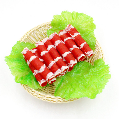 Simulated food model, fake fat beef rolls, shabu-shabu hot pot restaurant dish display, kindergarten play house props