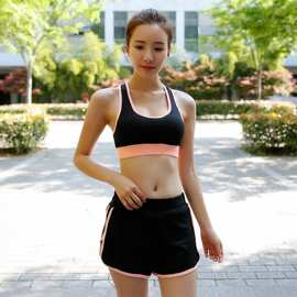 瑜伽运动短裤女高腰提臀弹力紧身假两件防走光速干透气跑步健身裤