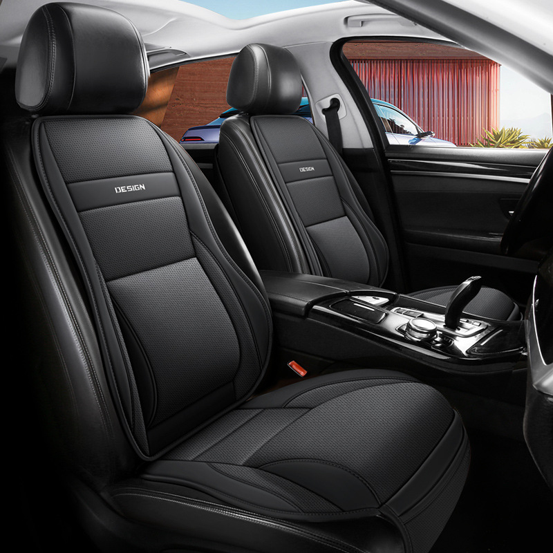Breathable Perforated Leather Car Seat Cushion with All-Inclusive Design for All Seasons