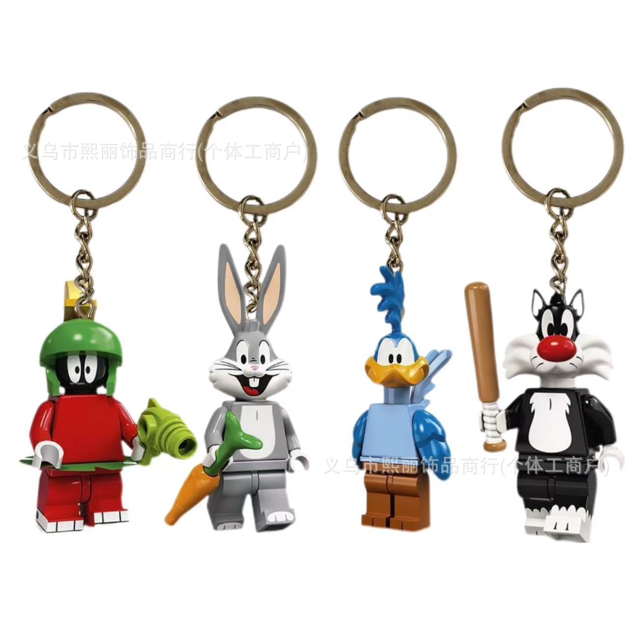 新款蝙蝠侠兔八哥钥匙扣挂件钥匙链小仙女包包情侣挂饰卡通礼品