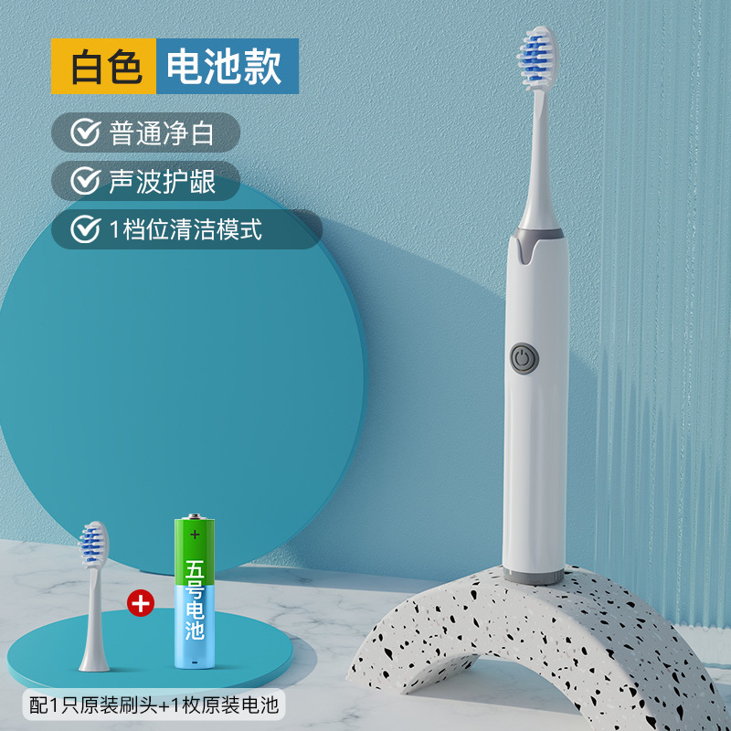 B 화이트 배터리 모델 [1 브러시 헤드 + 배터리]