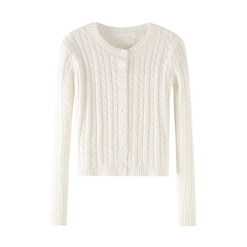 Кардиган (Retro Nana) короткая куртка, slim fit, плетёный вязанный узор, one size (маловато)