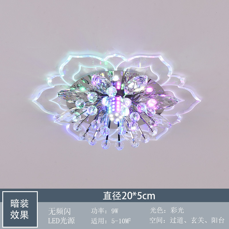 Suministro directo transfronterizo de lámparas de cristal empotradas para el hogar, lámparas de pasillo, lámparas modernas minimalistas para sala de estar, lámparas de techo, lámparas de pasillo, muebles para el hogar