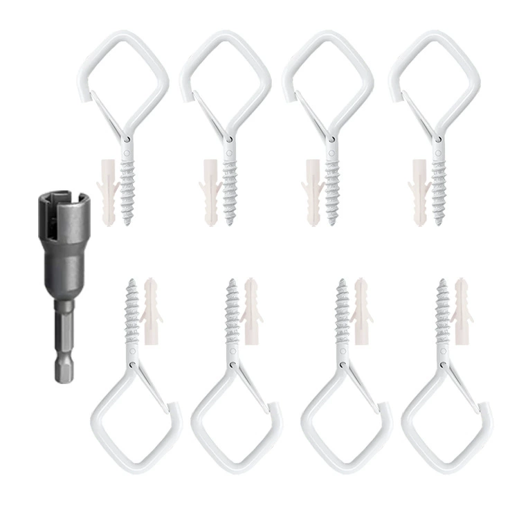 New product Amazon hot -selling explosive diamond -shaped hook square hook light string linked Q -shaped hook -shaped sheep eye hook