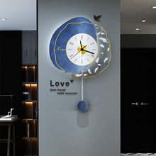 新款家用时尚轻奢网红艺术壁钟现代简约创意装饰挂墙时钟静音挂钟