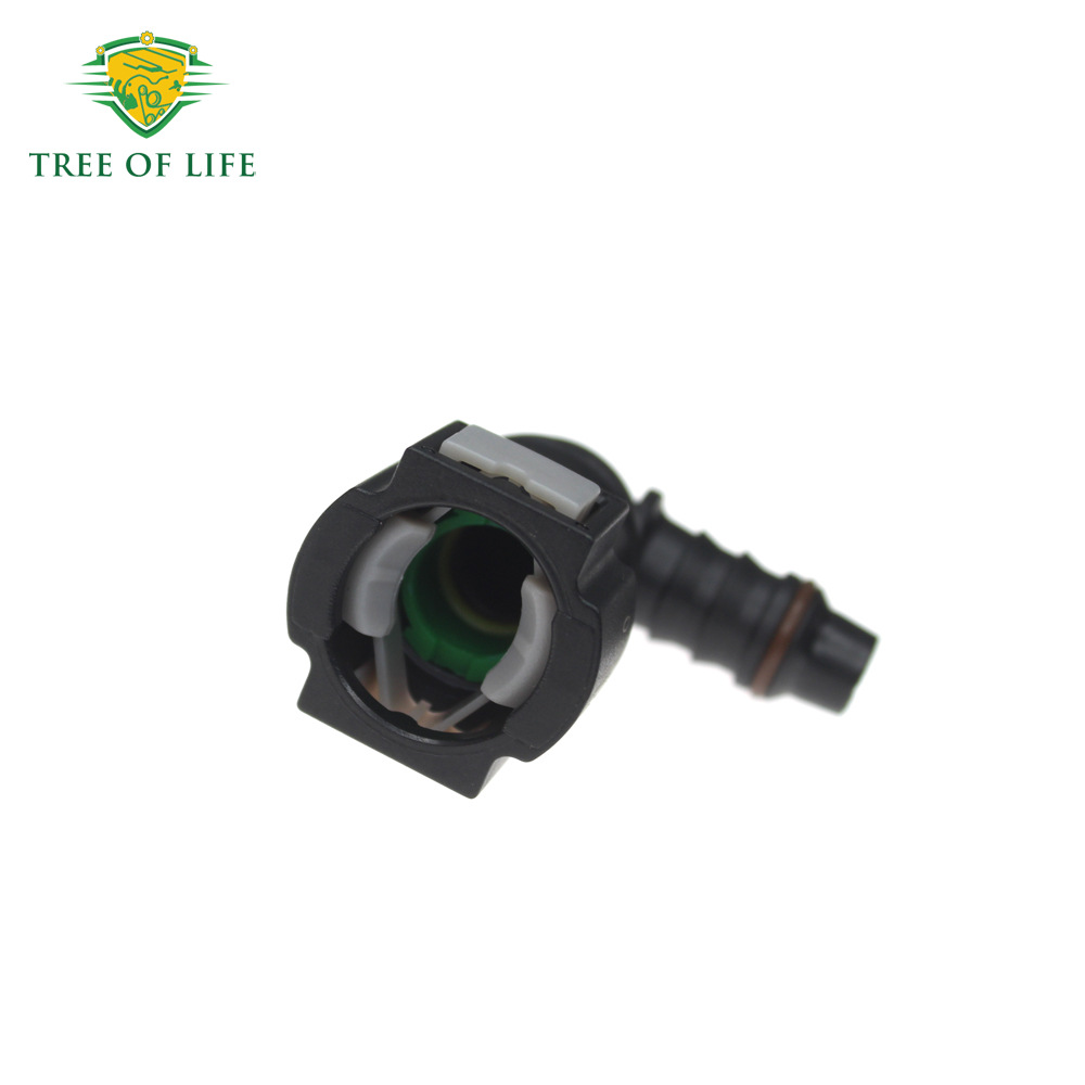 Car Fuel Line Quick Hose Connector Id8 9.89 Nylon Oil Pipe Connection Disconnect Release Hose 90 Degrees
