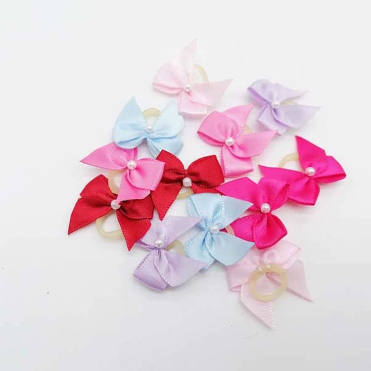 Товары для домашних животных голова домашнего животного цветок мини-бант резинка Тедди Йоркшир мальтийские волосы Веревка Головные уборы