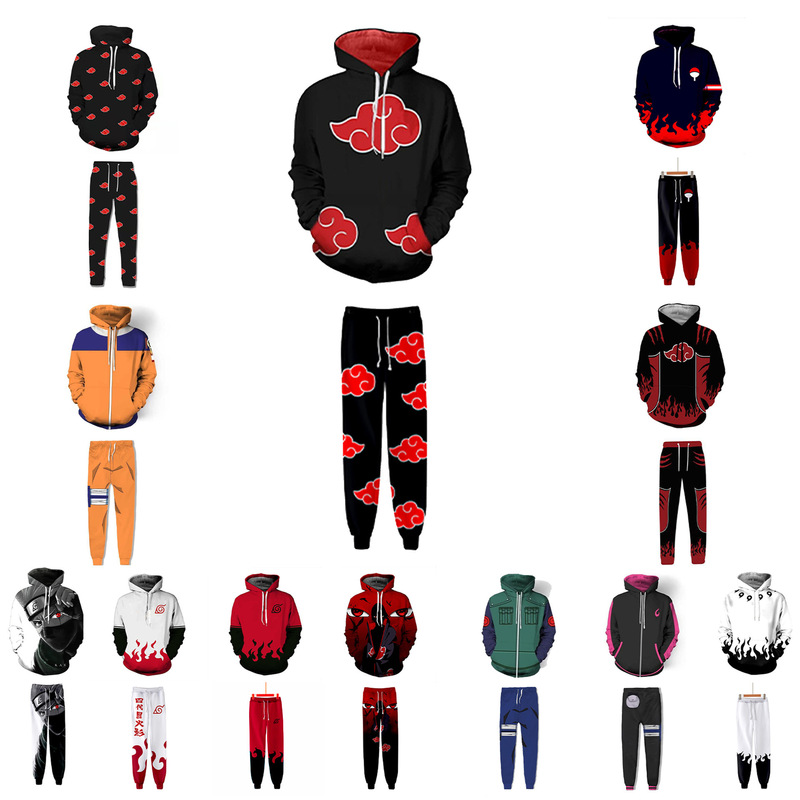 2021 Naruto Adult and Kidsren 3D Digital Printing Men's and Women's Suits Hooded Sweatshirt Cosplay Sweatshirt