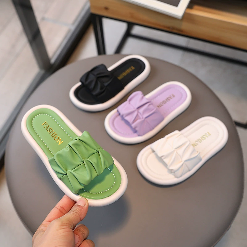 2023 летние новые сандалии для девочек, модная универсальная обувь принцессы, Большие Детские повседневные Мягкие тапочки на открытом воздухе