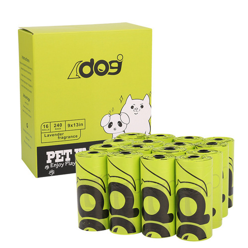 New large size 27.5*35cm pet garbage bag cute pet portable outdoor poop bag