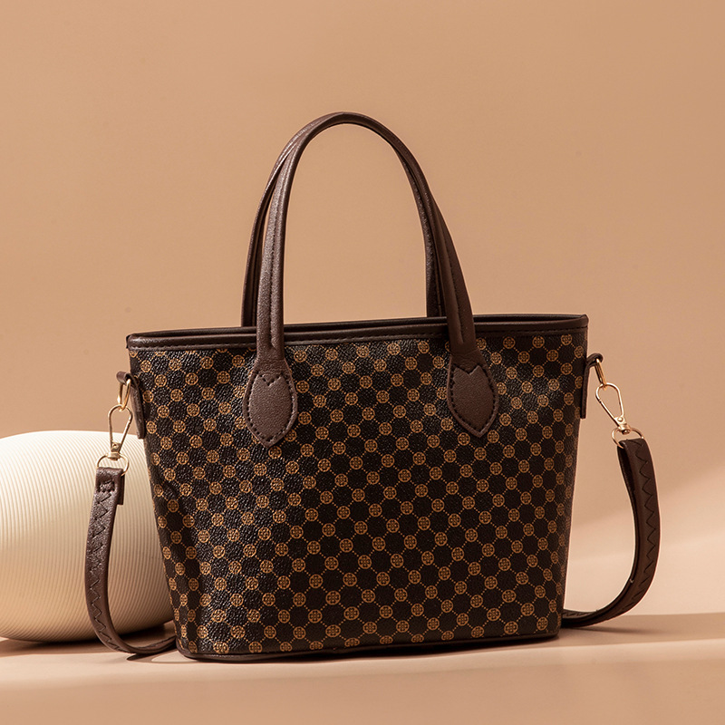 Bolso de mujer de comercio exterior 2023 nuevo bolso de impresión retro europeo y americano flor de hombro bolso de mujer en vivo explosión