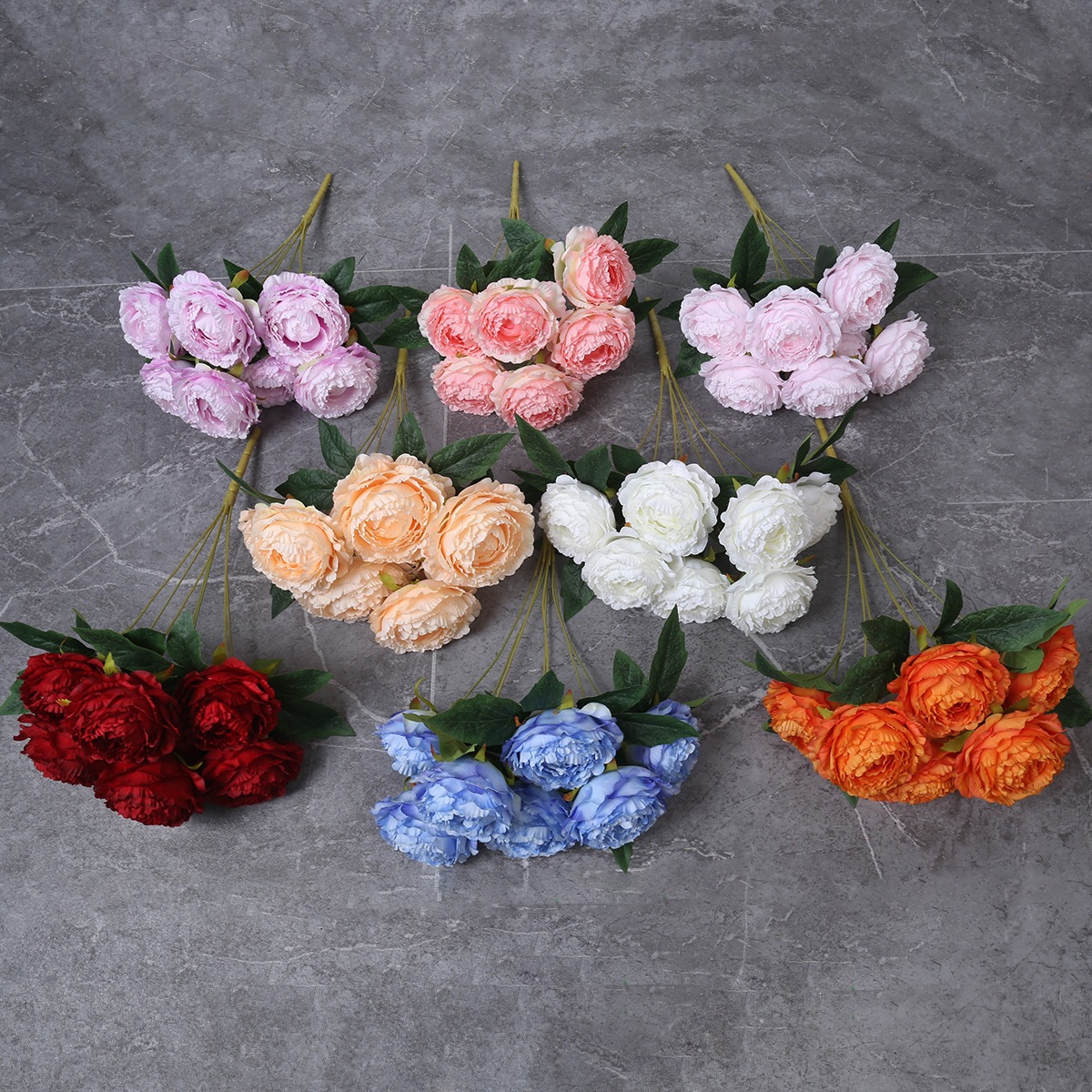 Simulación de flores 7 peonía rosa ramo de flores nórdico decoración de flores decoración de la mesa de comedor flores falsas decoración floral de boda