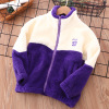 Children's velvet jacket for boys and girls, warm thermal underwear with zipper, family style