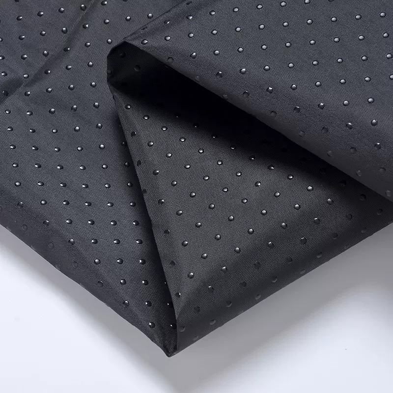 厂家直供210T涤塔夫滴塑止滑布部瑜伽垫地垫居家防滑面料材料批发