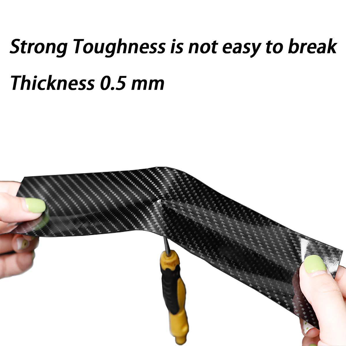 Car Door Sill Strip K5D Carbon Fiber Pattern Door Anti-Collision Strip Rear Box Bumper Door Edge Anti-Scratch Protection Strip