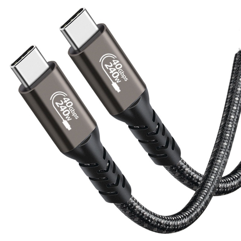 Cable de datos USB4 tipo C compatible con Thunderbolt 5/4, cable USB5 de alta velocidad, cable de proyección de pantalla 16K8K, 80G/40Gbps