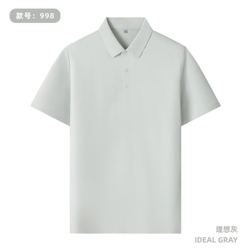 190 gramos de camisa polo sin costuras de Waffle personalizada LOGO uniforme de oficina de empleados impresión de bordado