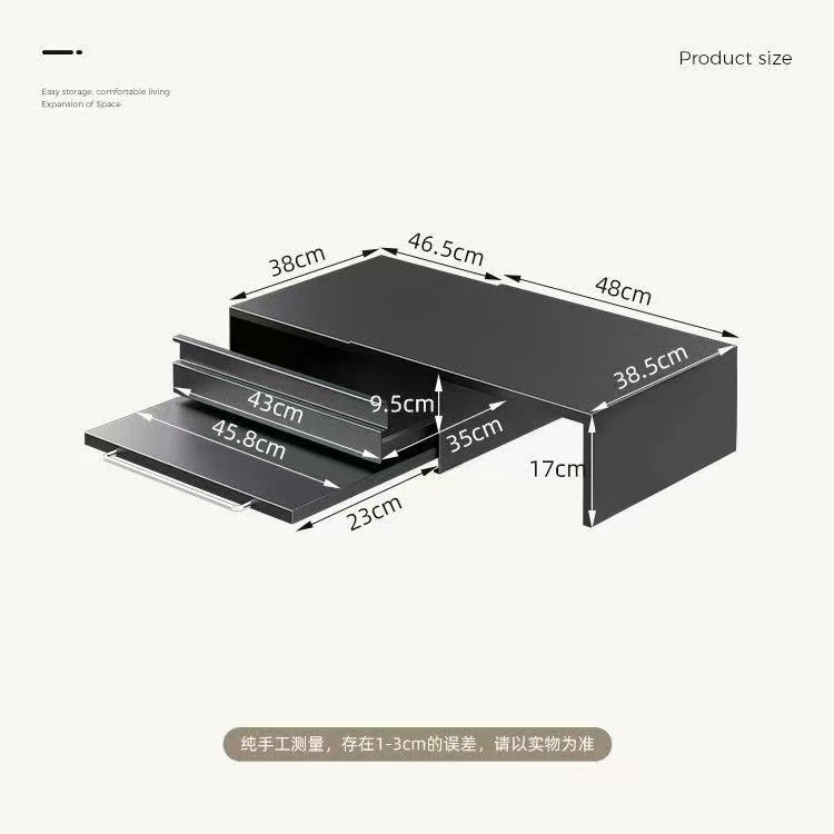 キッチンラック引き出し式アイアン電子レンジ収納炊飯器トレイホルダーカウンタートップ引き出し式引き出し