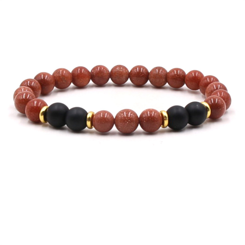 Comercio exterior de la fábrica nueva pulsera de cuentas personalizada Ojo de Tigre turquesa Amazon pulsera de ágata natural pulsera