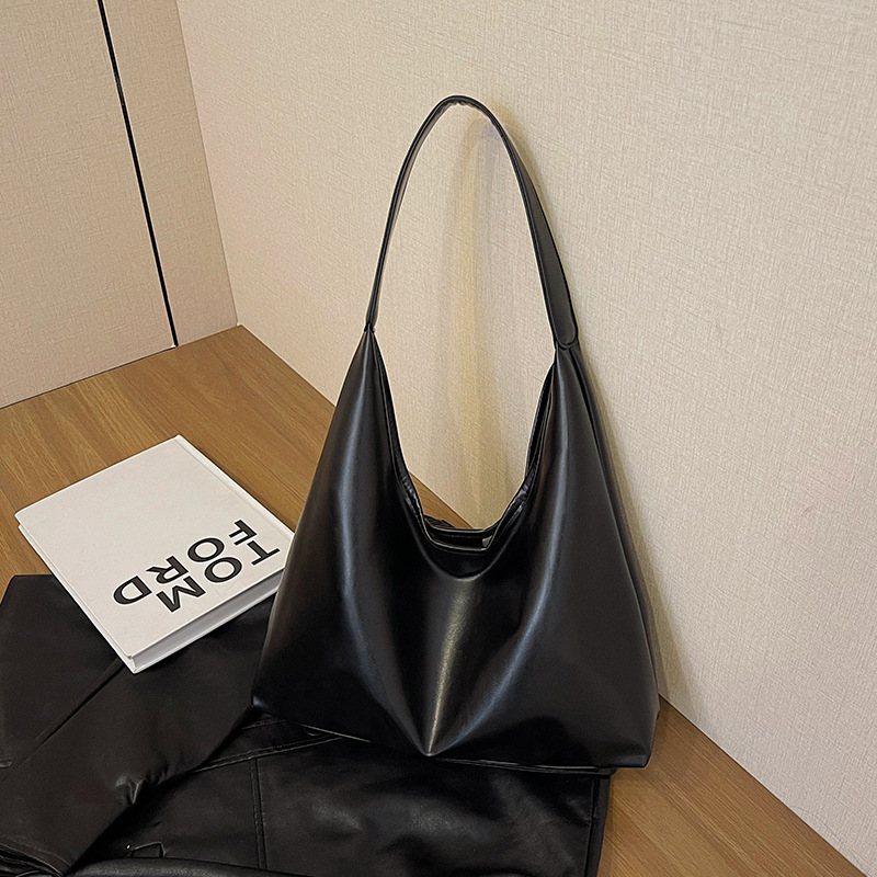 Gran capacidad de moda coreana textura hombro brazalete bolso para mujeres 2025 primavera nuevo estilo minimalista bolso de mujer