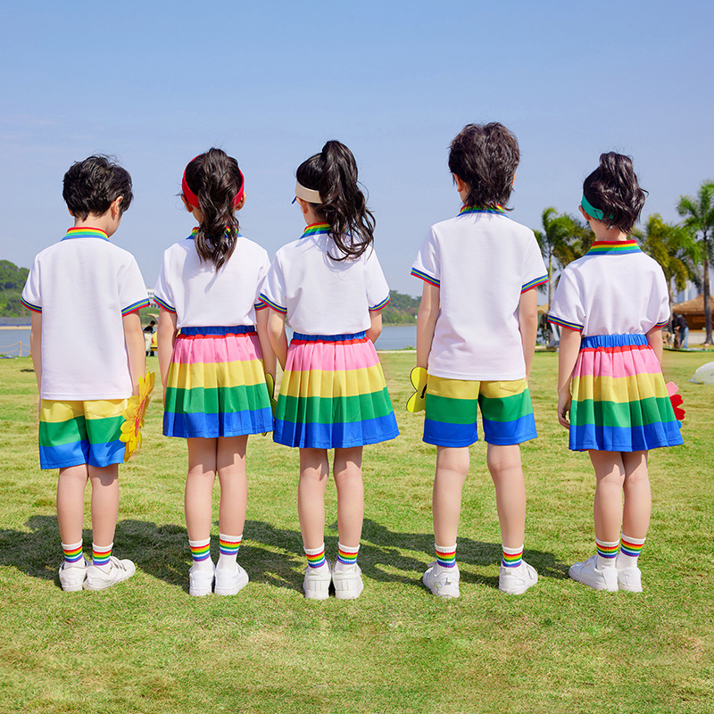 Summer kindergarten Garden clothes large class graduation clothes School uniform primary school student sportswear first grade class clothes 61 performance clothes