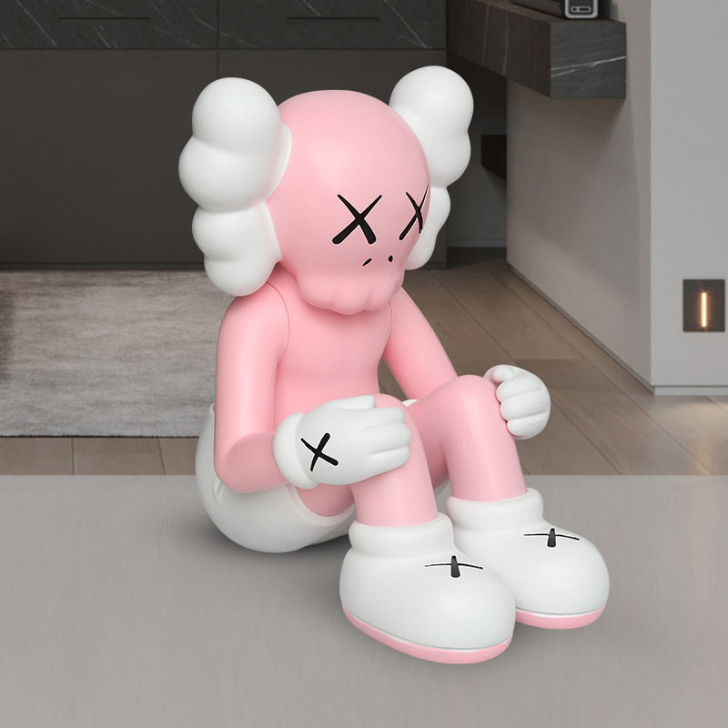 (2개) 조수 놀이 폭력 곰 장식품 앉아 자세 인터넷 빨간 KAWS 손으로 만든 참깨 거리 대형 인형 대형 인형 조수 브랜드