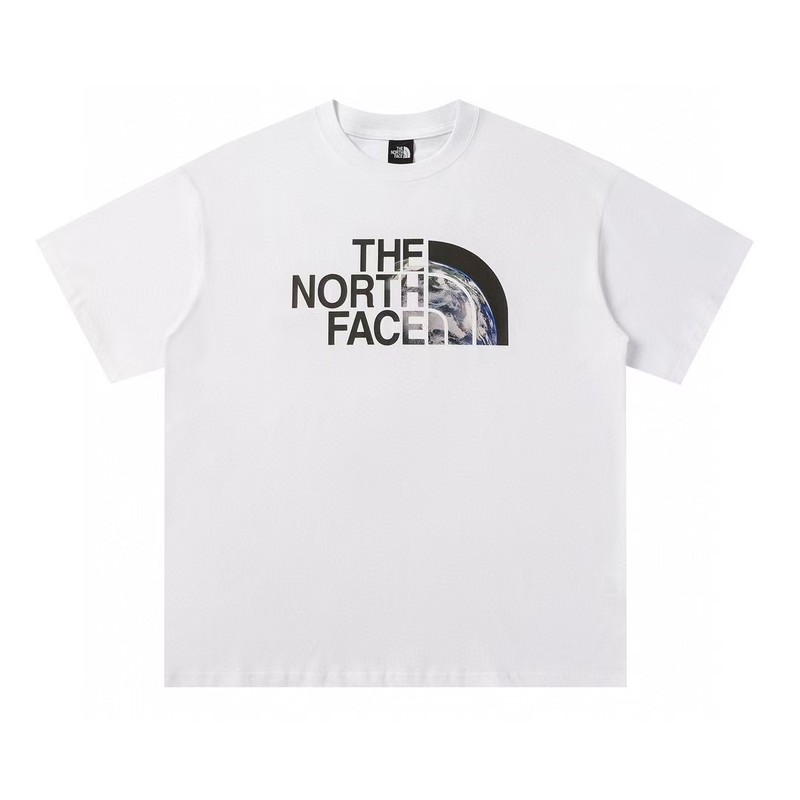 NTノースフェイスの純綿Tシャツの正しいバージョン、男性と女性用、カップル向けの同じスタイル、トレンディなプリント、幅広で多用途、カジュアル半袖|undefined