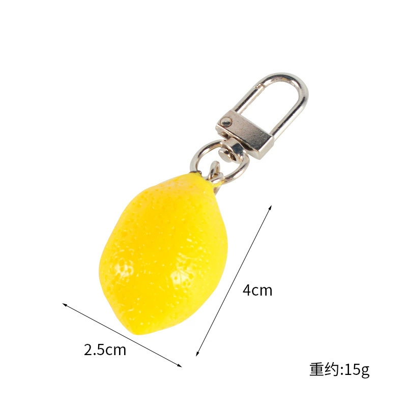 Small lemon fruit cute keychain, backpack accessory, pendant for photo sessions, 2022 collection, wholesale