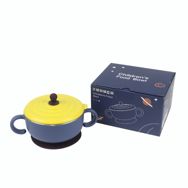 儿童餐具不锈钢研磨碗批发宝宝辅食碗母婴用品耐摔吸盘婴儿碗饭碗