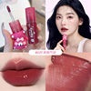 Cartoon moisturizing white lip gloss for dry skin, with little bears, mirror effect, plump lips effect